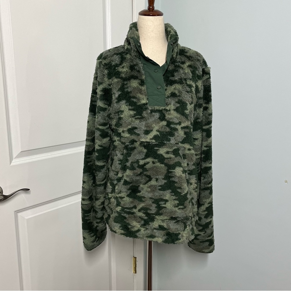 Eddie Bauer camouflage half button fleece size M - Picture 5 of 12